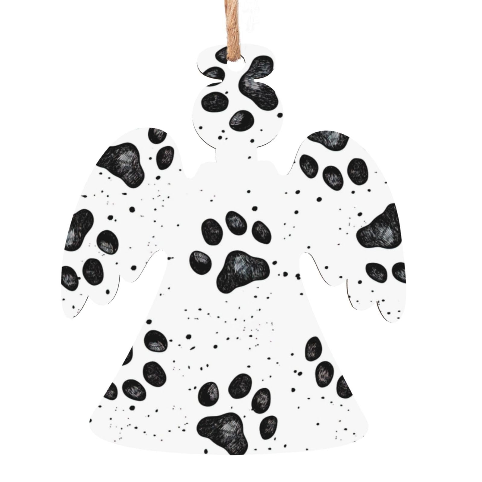 Adornos de madera con estampado de huellas de perro, adornos de madera para árbol de Navidad, regalo para fiesta en casa