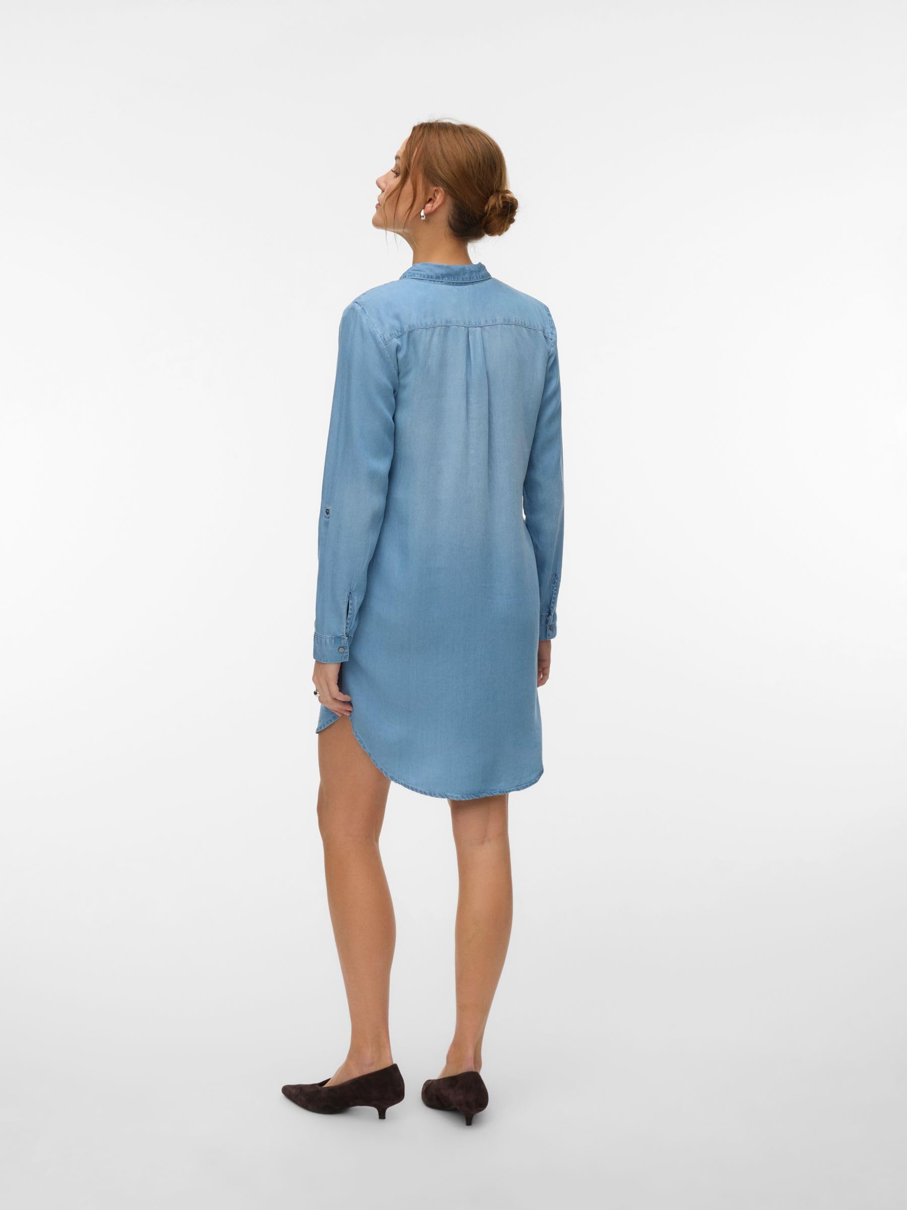 Vero Moda Vmsilla Ls Short Dress Mix GA Noos Robe Femme