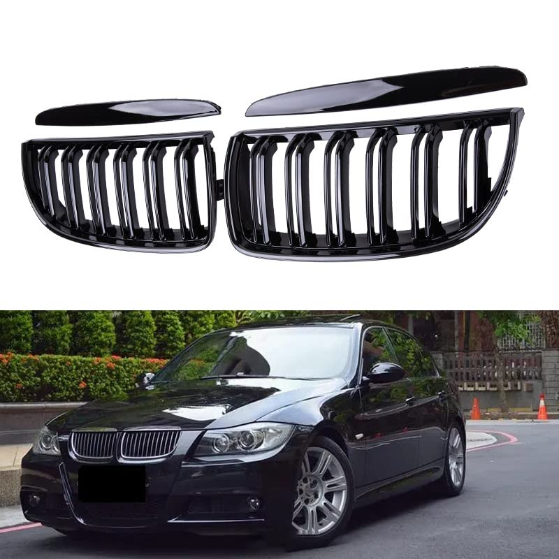 Parrillas parachoques delantero BMW E90 E91 de estilo Racing Grill estirada 3