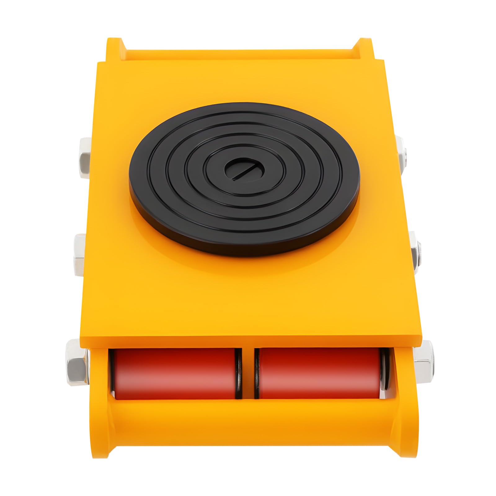 Ruedas de transporte, ruedas blindadas, ruedas fijas ruedas para cargas pesadas 6T, con tapa de rotación de 360°-amarillo