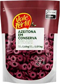 Vale Fértil Azeitona Preta Em Conserva Fatiada Sachê 1 01Kg Pequeno