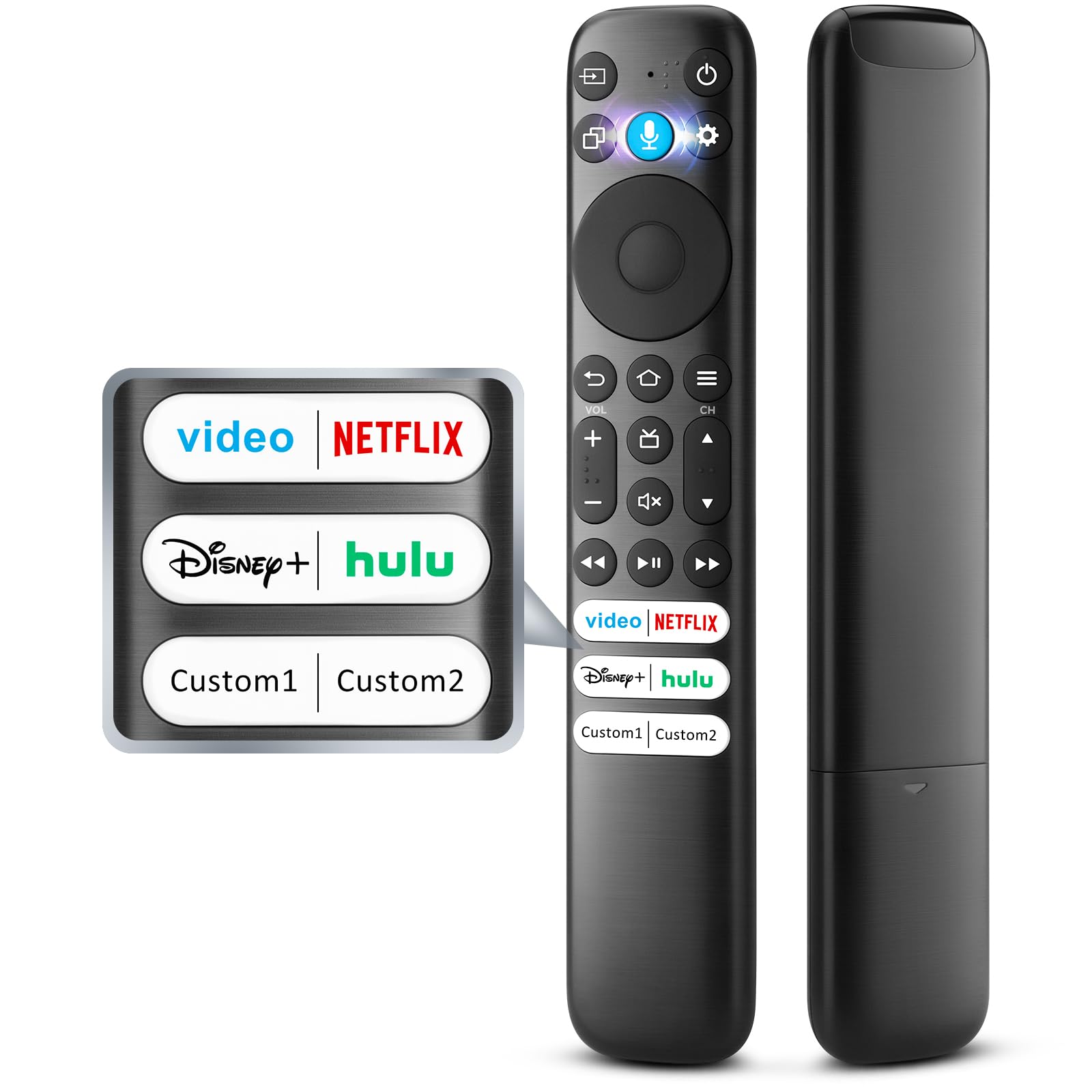 Voice Remote Only for TCL-Fire-Smart TV 4k QLED/UHD/QD-Mini LED Series Remote Control Replacement RC813B for TCL FiReSmart TVs