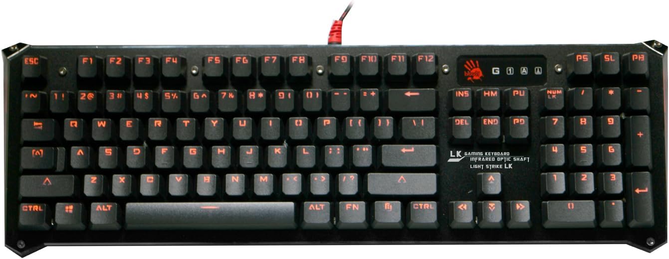 Mild Strike LK Optical Gaming Keyboard – Orange LED Backlit – LK Blue…