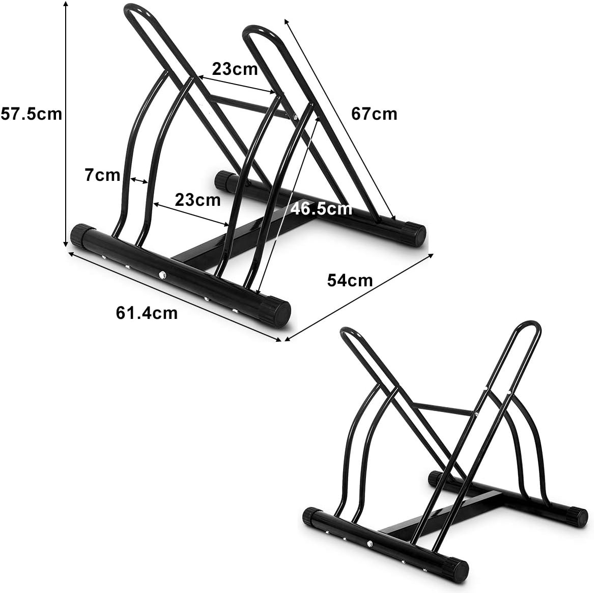 Goplus Two Bicycle Bike Stand Rack Cycling Rack Floor Storage Organizer : Sports & Outdoors