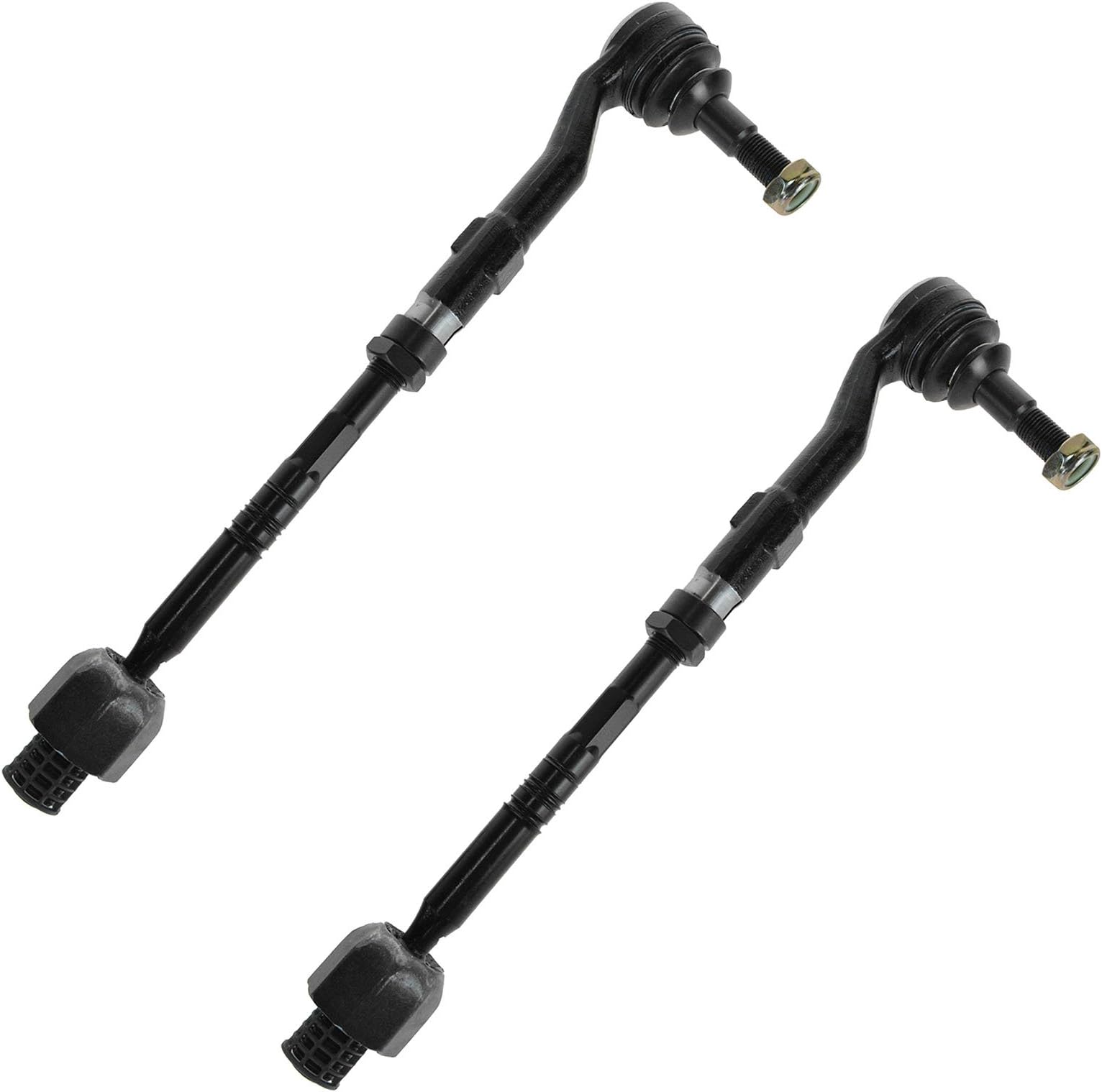 Inner and Outer Driver and Passenger Side Tie Rod Set 2 Piece Compatible with 2004-2007 BMW 525i 04-07 530i 04-05 545i 04-05 645Ci 06-10 550i 06-10 650i 06-10 M5 06-10 M6 08-10 528i 08-10 535i