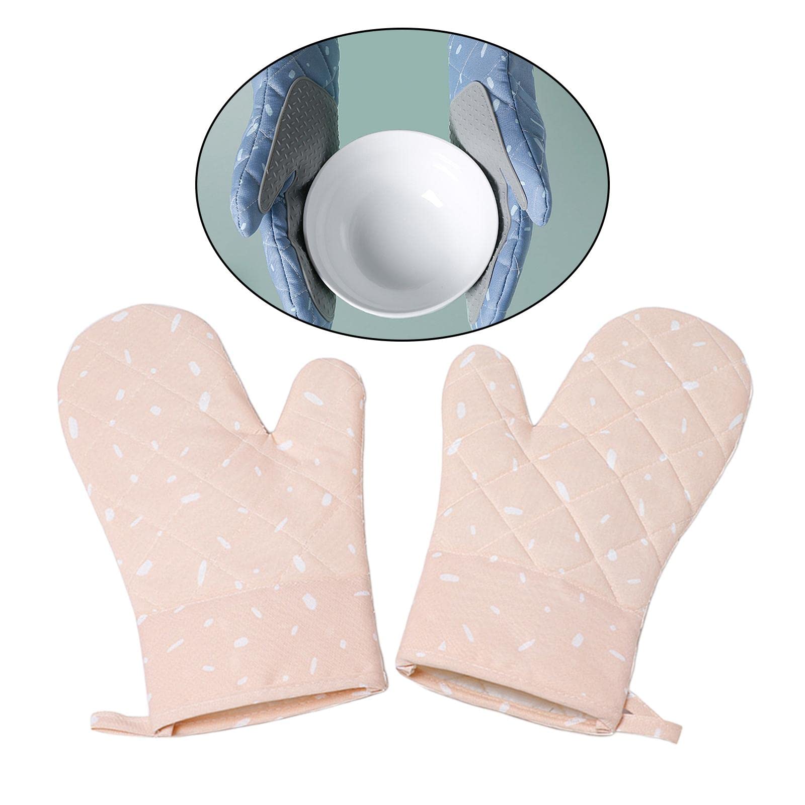 Guanti da Stufa a Legna Resistenti al Calore - Guanti da Lavoro for Uomo e Donna - Guanti da Giardinaggio e Cucina Lavabili in Lavatrice,Coprimanubri per Moto(Pink)