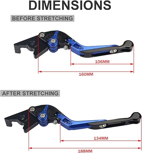 Miniatura 2 de ZORZA Motorcycle Brake Lever for FZ25 FZ 25 2017 2018 2019 2020-2023 CNC Motorcycle Folding Extendable Clutch Brake Levers Aluminum Brake Clutch