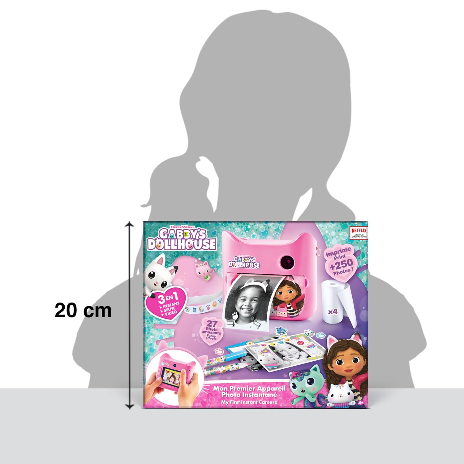 Canal Toys - Appareil Photo Numérique Instantané Enfant 4 Ans + - Design Gabby Et La Maison Magique - Impression Thermique sans Encre avec Filtres Et Cadres Inclus - Idée Cadeau Enfant - GAB 005