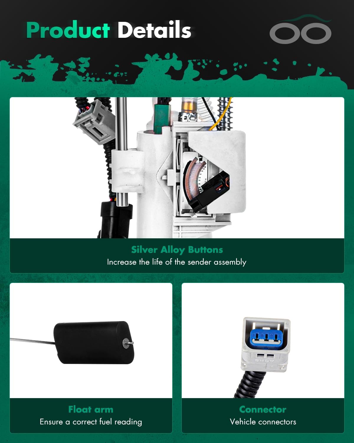SCITOO Compatible with E2454M Fuel Pump Electrical Assembly High Performance fit for Ford Explorer for Mercury Mountaineer