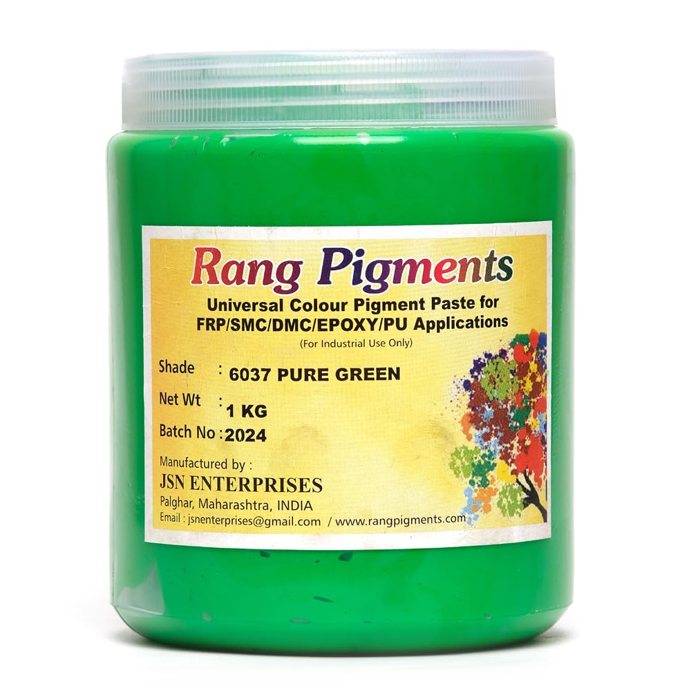 Rang Pigments I Pigment Paste For Epoxy Applications I Ideal For Epoxy Art l Shade RAL 6037 PURE GREEN 1 KG-image-9