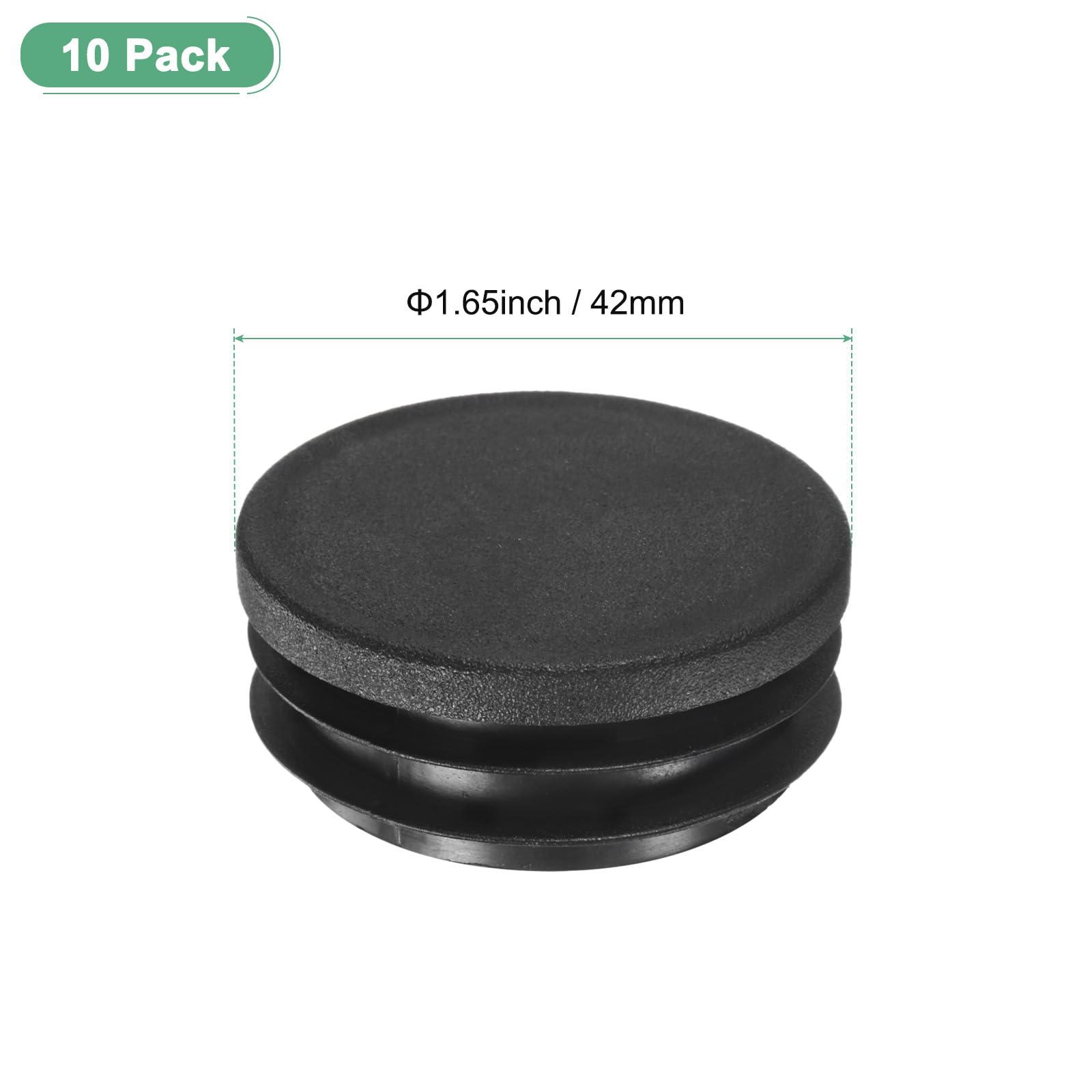 M METERXITY 10-Pack Round Plastic Hole Plugs, 1.65" (42mm) Plastic Tubing End Caps for Patio/Chairs/Fences - Image 3