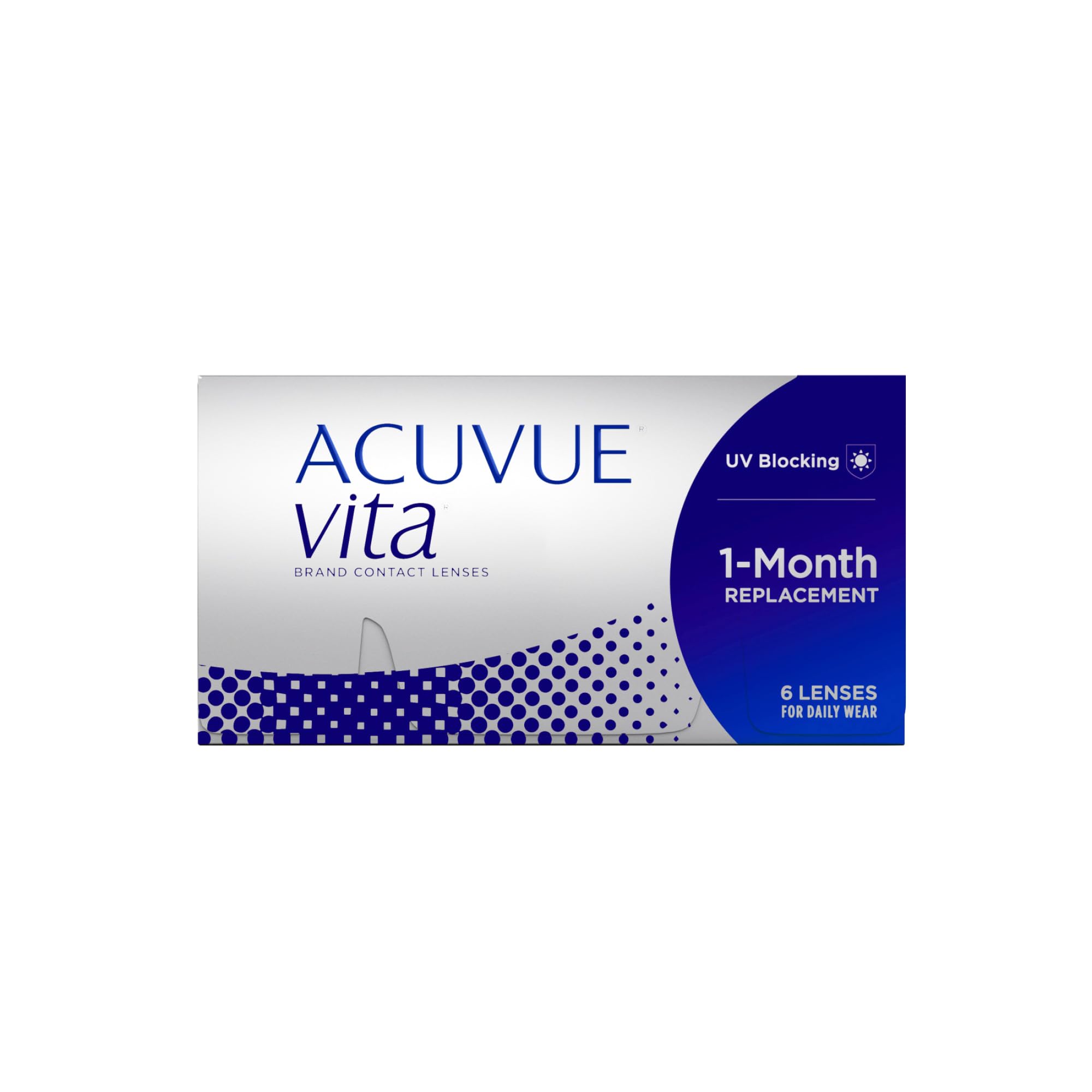 ACUVUE Vita Monatskontaktlinsen mit komfortablem Tragegefühl – Den ganzen Monat lang – -8 dpt & BC 8.4 – Mit UV Schutz & durchgängig hohem Feuchtigkeitsgehalt – 6 Linsen