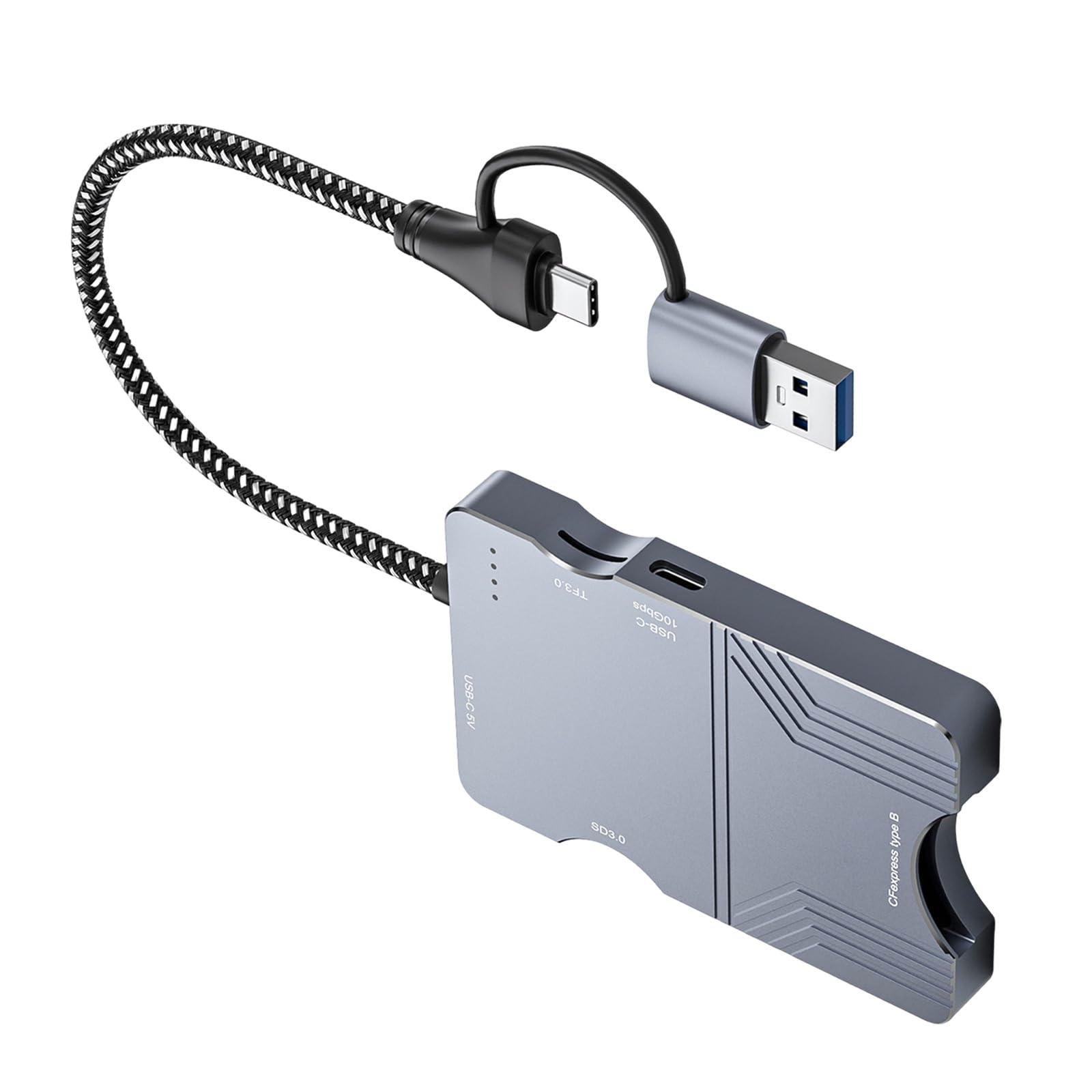 Lector de tarjetas CFEB profesional que ofrece cable SD3.0 de 10 Gbps listo para transferencia de archivos grande, lector de tarjetas Cfeb