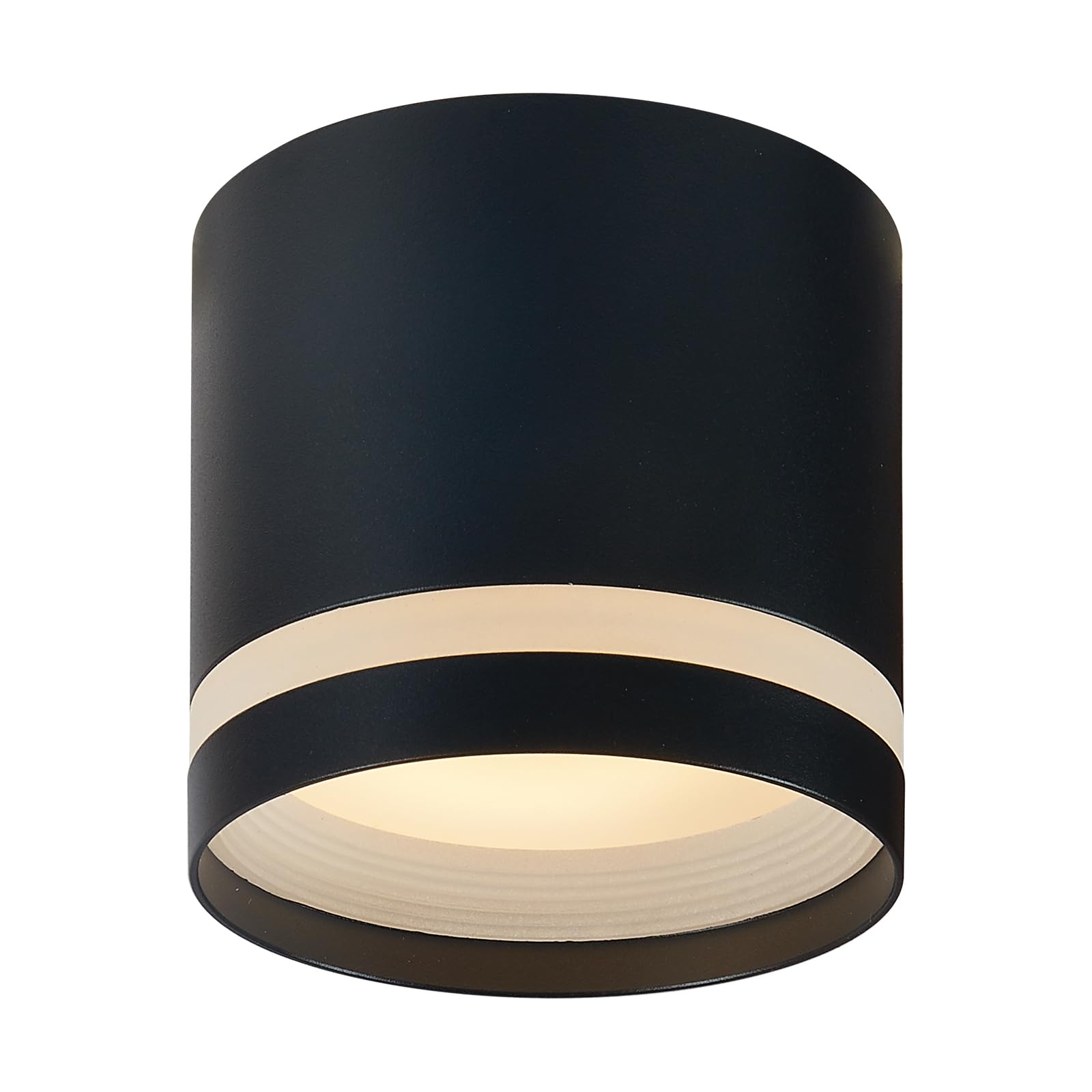 YanFeiYit LED Aufbauspot IP44 3CCT Deckenspot Schwarz inkl. 5W wechselbares LED Leuchtmittel 3000K/4000K/6500K Aufbauleuchte Aufputz Aufbaustrahler für Badezimmer, Flur, Wohnzimmer (Schwarz 1 Stück)