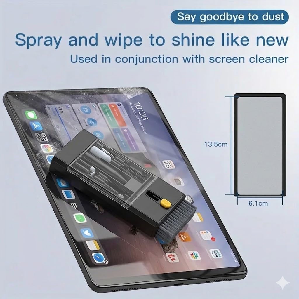 Kit di pulizia di precisione 22 in 1, strumenti professionali per la pulizia di dispositivi elettronici per telefono, cuffie AirPods, tastiere, fotocamere, laptop e altro (nero)
