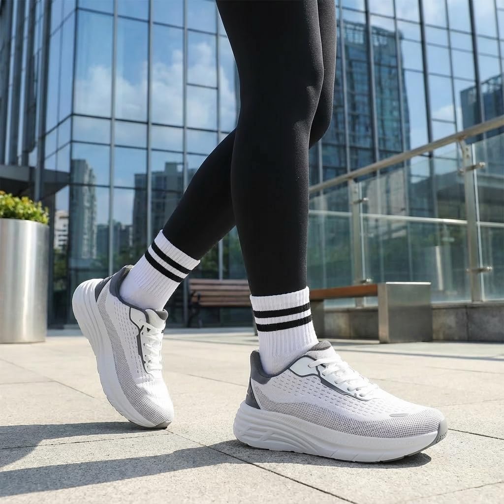 Women's Wide Toe Box Walking Shoes–Non Slip Comfortable Cushioned Fashion Sneakers for Bunions Lightweight Zero Drop Tennis Running Shoe with Roomy Fit - Image 3