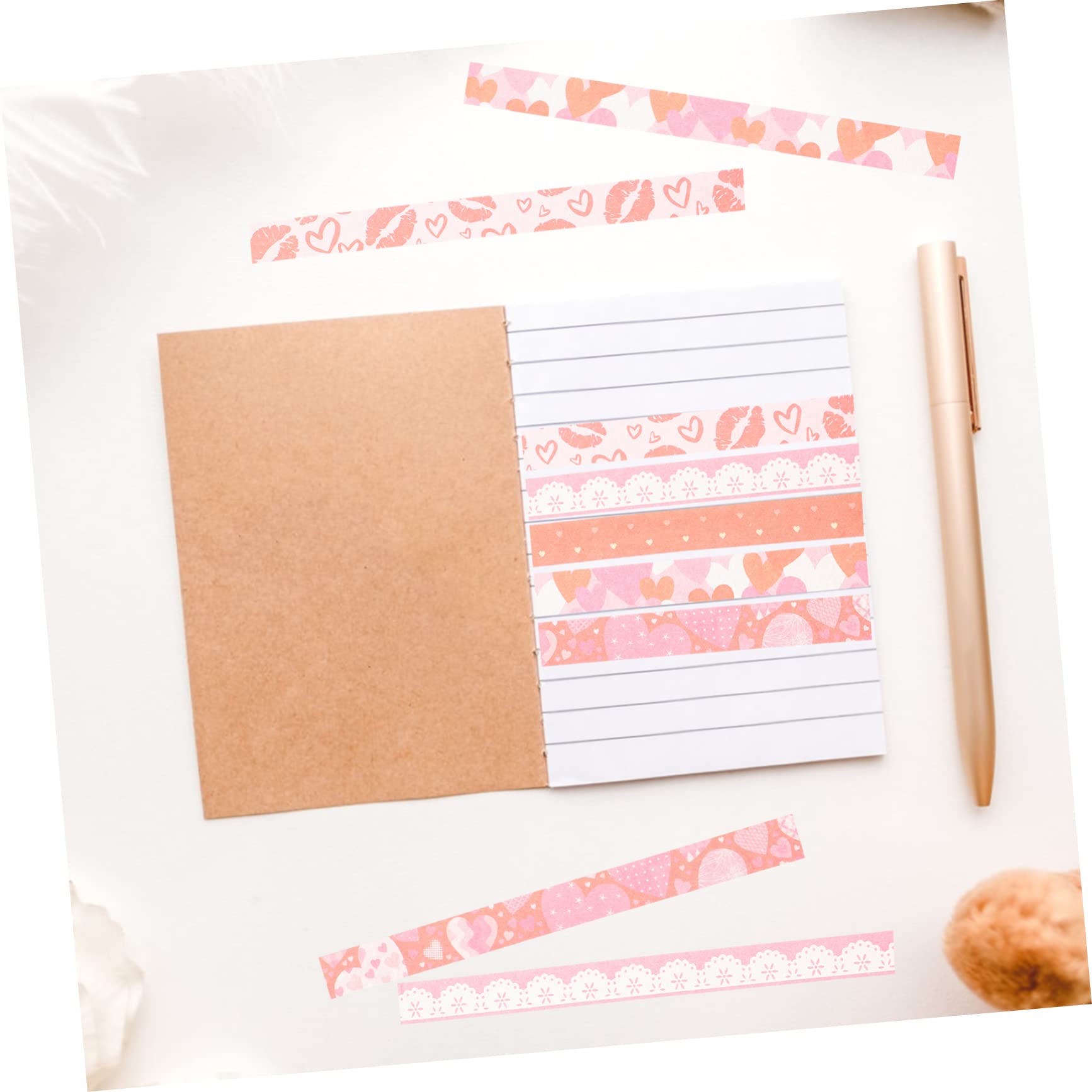 STOBOK 30rollen Teiliges Washi Tape Für Valentinstag Dekorative Klebebänder Für Scrapbooking Handwerk Planer Hochwertige Selbstklebende Masking Tapes Mit Ästhetischen Mustern