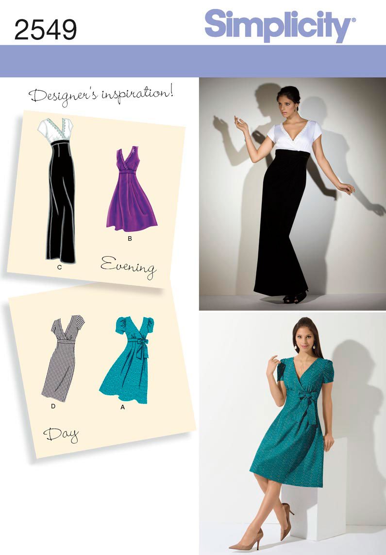 Patron de couture Simplicity 2549 pour créer votre robe de soirée sur mesure