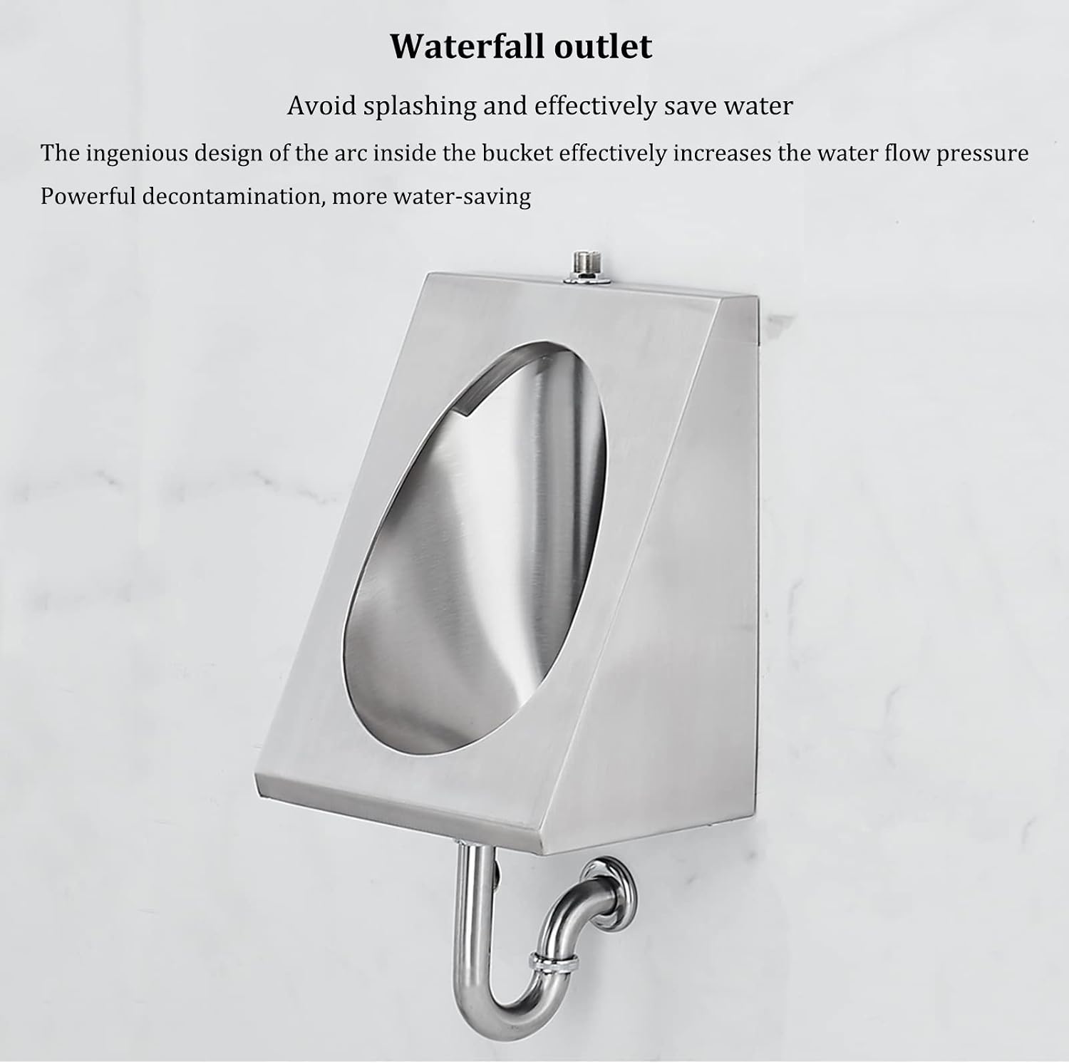 Commercial Washout High-Efficiency Urinal,Automatic Sensor Urinal Toilet Urinal Wall Mounted Intelligent Touchless Urinal,Flush Valve Auto Urinals,Used in Ho Floor,Floor