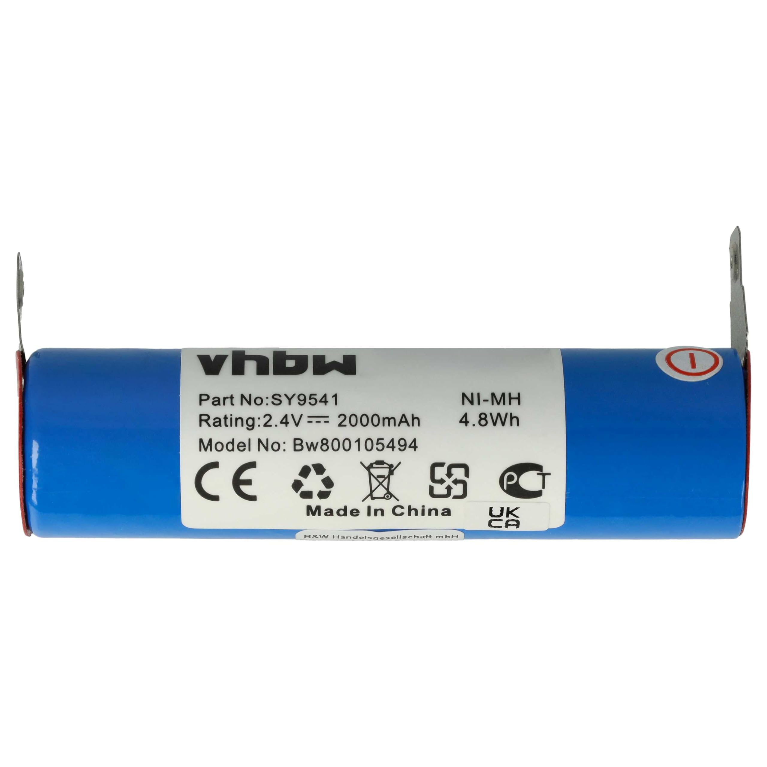 vhbw Batería Compatible Kenwood FG-100 FG-200 FG-150 2000 mAh 2.4 V NiMH