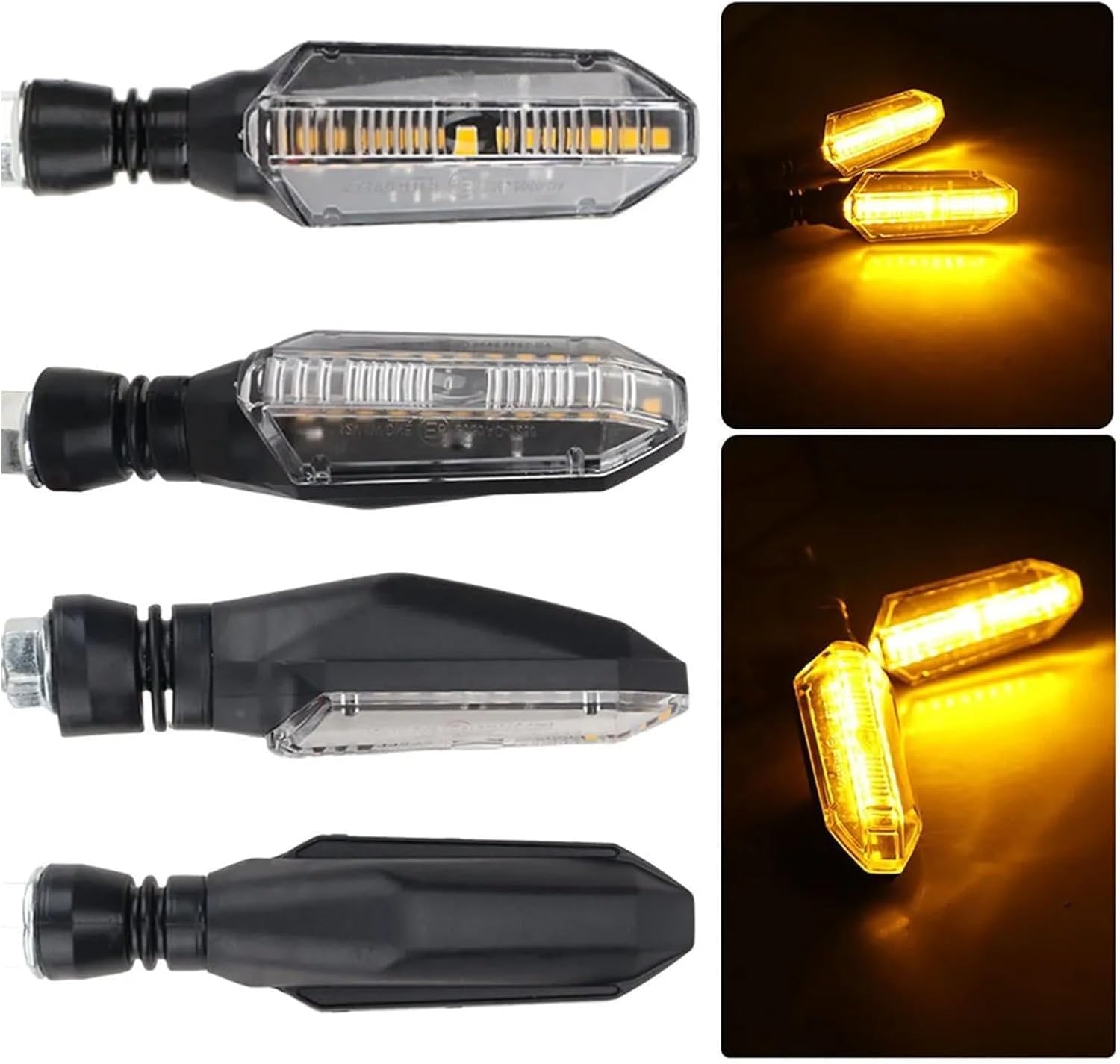 Generic Mini uniwersalne wskaźniki Dla Honda Dla Yamaha Motocyklowe kierunkowskazy LED Bursztynowa lampa kierunkowskazu Moto Migające tylne światła