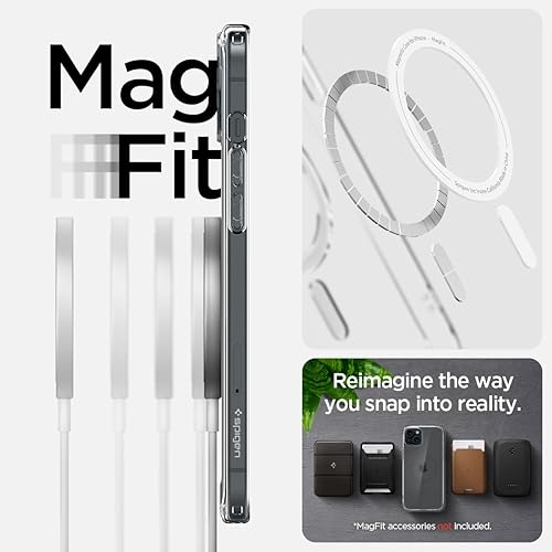 Vista 146 de Spigen Funda para iPhone 15 Pro, ultra híbrida MagFit [antiamarilleo] [compatible con Magsafe] - Fibra de carbono