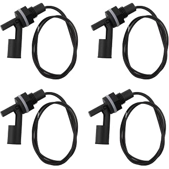 Pack of 4 Float Switch Water Level Sensor Float Switch Side Mounted Horizontal Float Switch Liquid Float Switch for Tank Pool Horizontal Aquarium