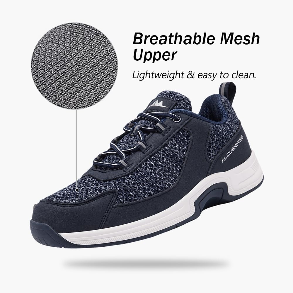 alcubieree Men's Orthopedic Slip On Walking Shoes Arch Support for Plantar Fasciitis Non-Slip Rubber Sole Lightweight Breathable Sneakers (US 5.5-13) - Image 6