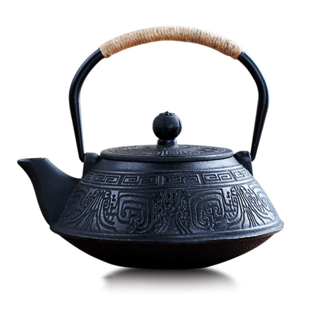 Teiera in ghisa Bollitori per piano cottura Pentola in ferro Ghisa Tè in ferro Teiera Teiera Tè bollito Pentola per acqua Pentola in ferro Artefatto Pentola in ghisa ， Bollitore leggero Comfortable