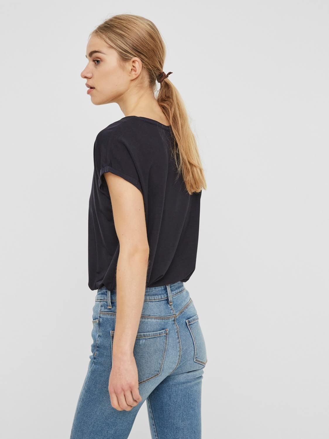 Vero Moda Vmava Plain SS Camiseta Mujer (Pack de 5)