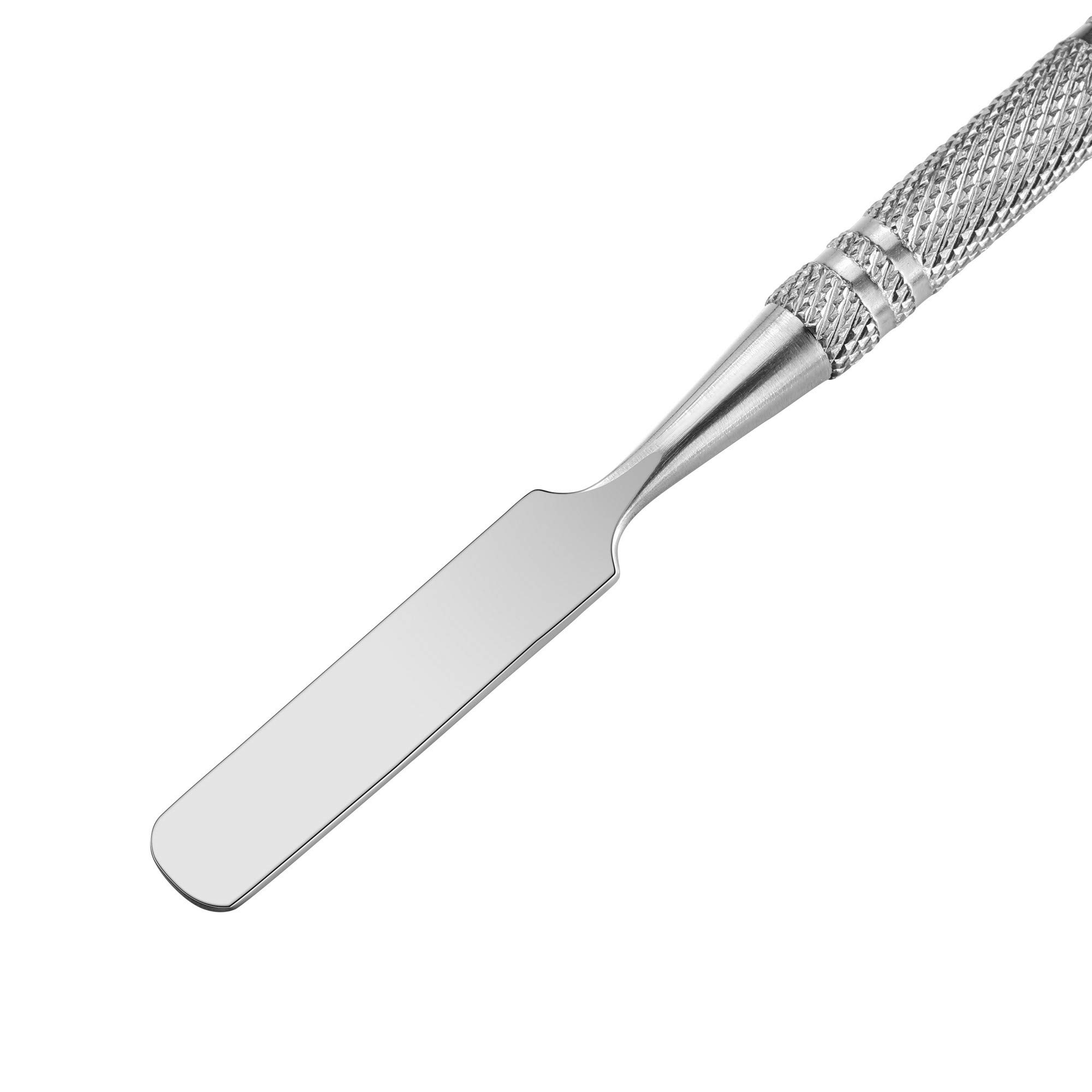 Juego de 5 espátulas de maquillaje, juego de herramientas de metal profesional de belleza de acero inoxidable, mezclador de cosméticos de metal largo, herramienta de mezcla (#2) 3