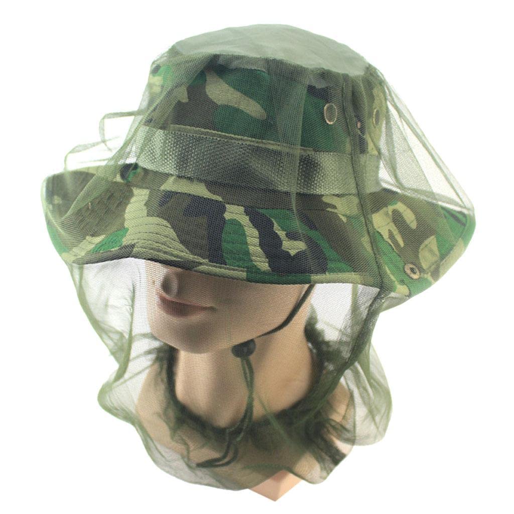 CLUB BOLLYWOOD®Camouflage Mosquito Bug Insect Net Bee Mesh Head Face Protect Fishing Hat|Sporting Goods | Outdoor Sports | Camping & |Insect Nets & Repellents| 1XGauze Net Hat