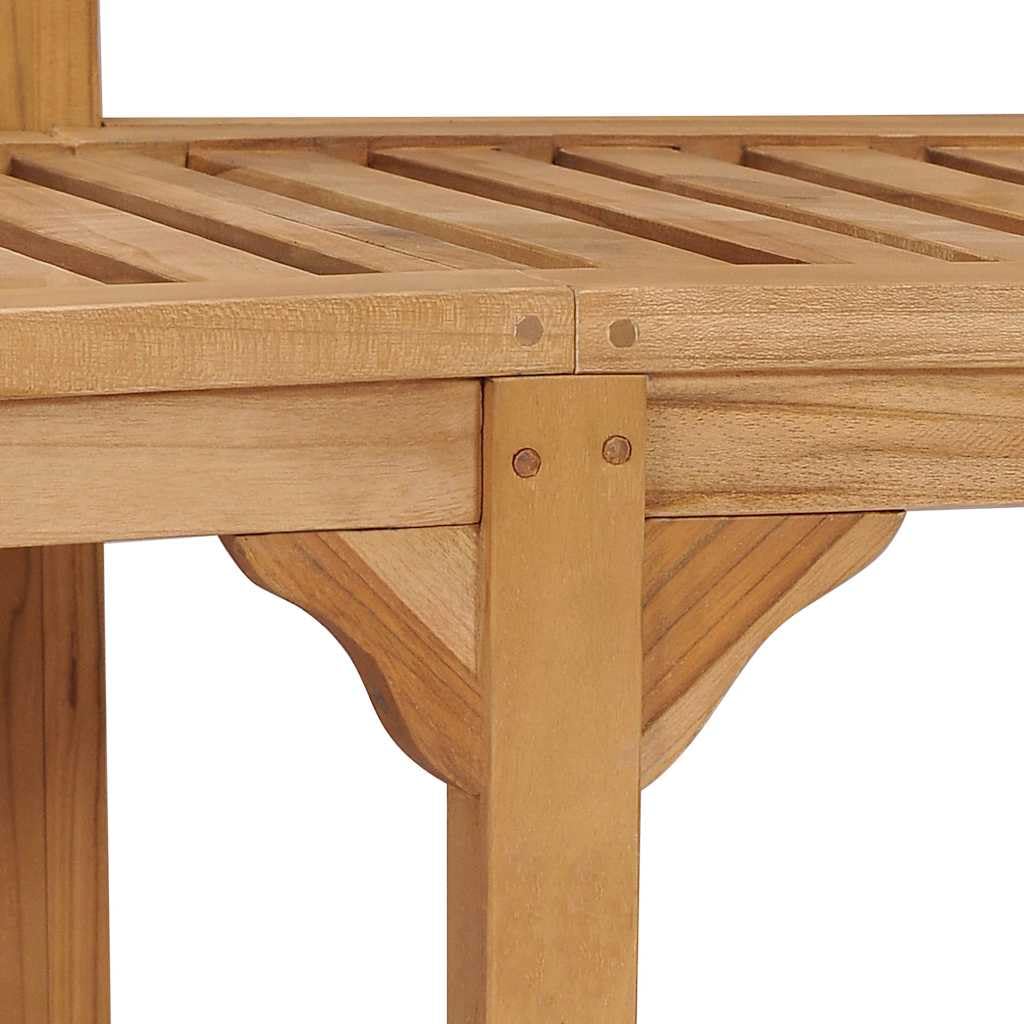 vidaXL Banco Banana de Madera Maciza de Teca 180 cm