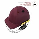 DSC Avenger PRO Premium Cricket Helmet for Men & Boys (Fixed Spring Steel Grill | Back Support Strap | Neck Guard |Lightweight| Size: Medium (Maroon) gallery image