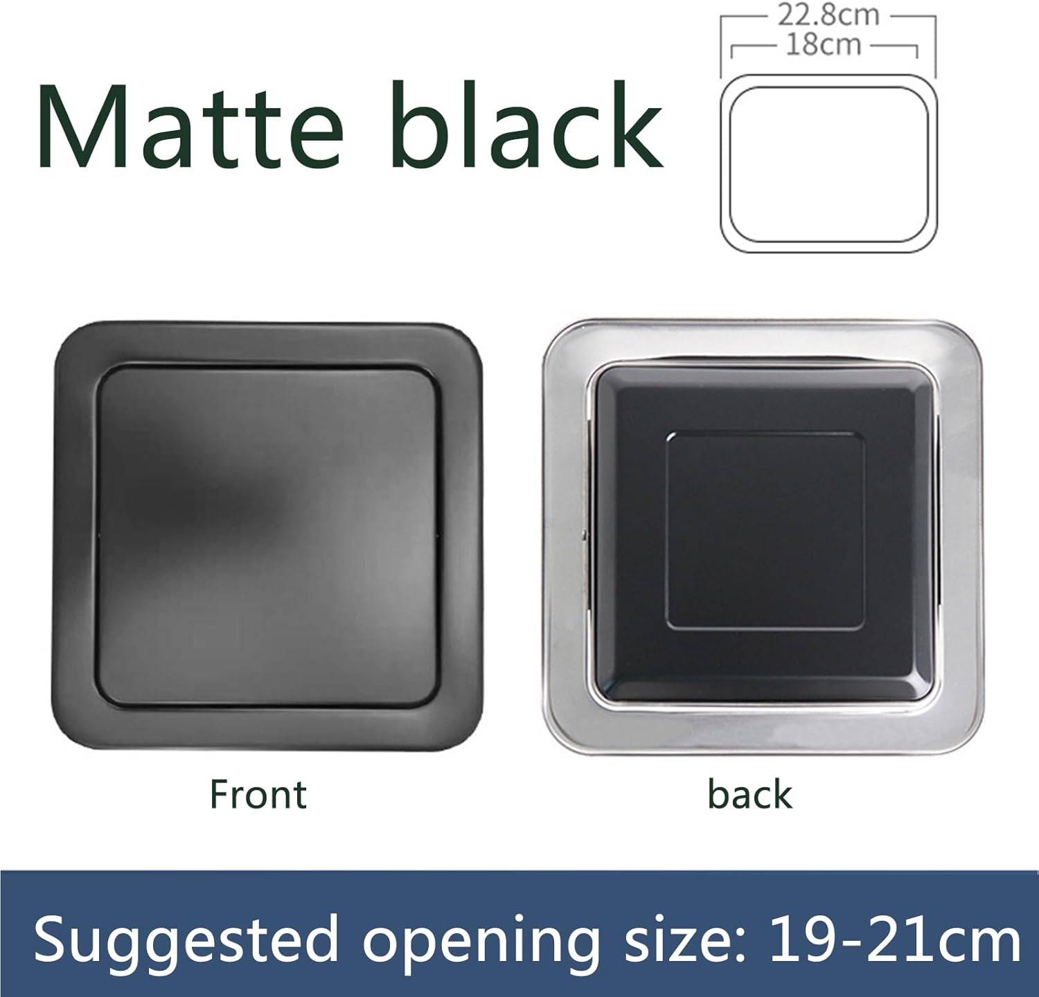 Trash Can Lid Flap Cover Stainless Steel Rectangle Steel Counter Lid Built-in Cupboard Counter Bin Built-in Balance Swing Compost Food Waste Lids Black Gold,Gra,Grey