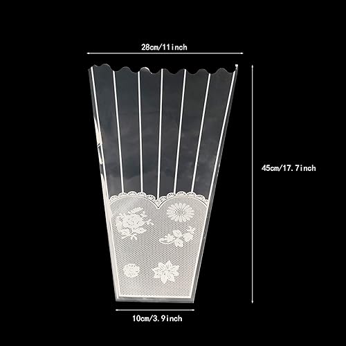 Miniatura 6 de Yimaa 100 fundas de papel para embalaje de flores, fundas de plástico para envolver ramos, mangas de celofán de flores, bolsas de embalaje de flores