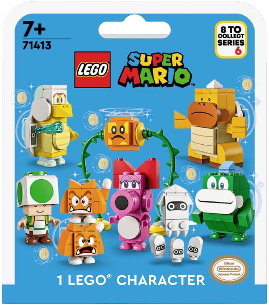 LEGO 71413 Super Mario Character Packs – Series 6, Collectible Mystery Toy Figures for Kids, Combine with Starter Course Playset for Extra Play (1 Style - Unit Picked at Random)