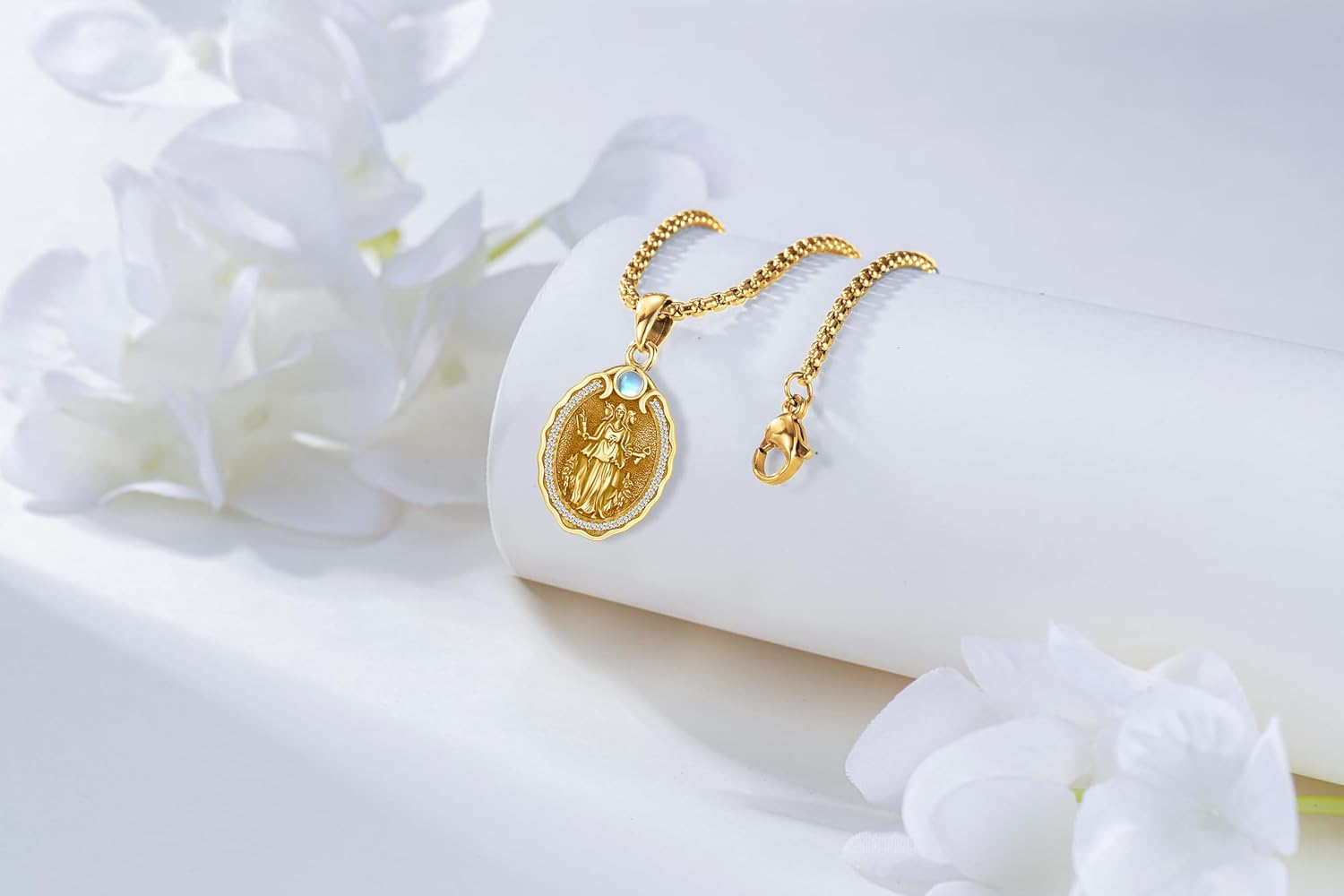 Hecate Wiccan Triple Moon Goddess Necklace Tetragrammaton Nudo De Bruja Plata 925 Original Sterling Silver Cat Moon Pendant Hekate Witch Necklace Amulet Witchy Jewelry Gifts for Women Men - Image 4