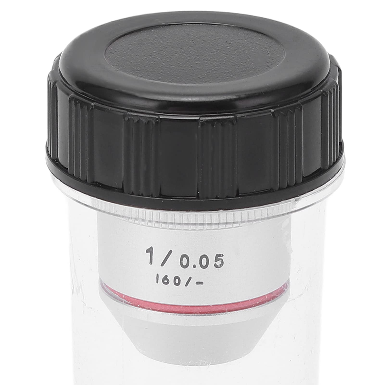 Lente de Objetivo de Microscopio, Objetivo de Baja Potencia Acromático Vidrio óptico Profesional 1X Metal para Microscopio Biológico