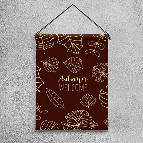 Drapeau de bienvenue en automne pour jardin 30x45 cm double face