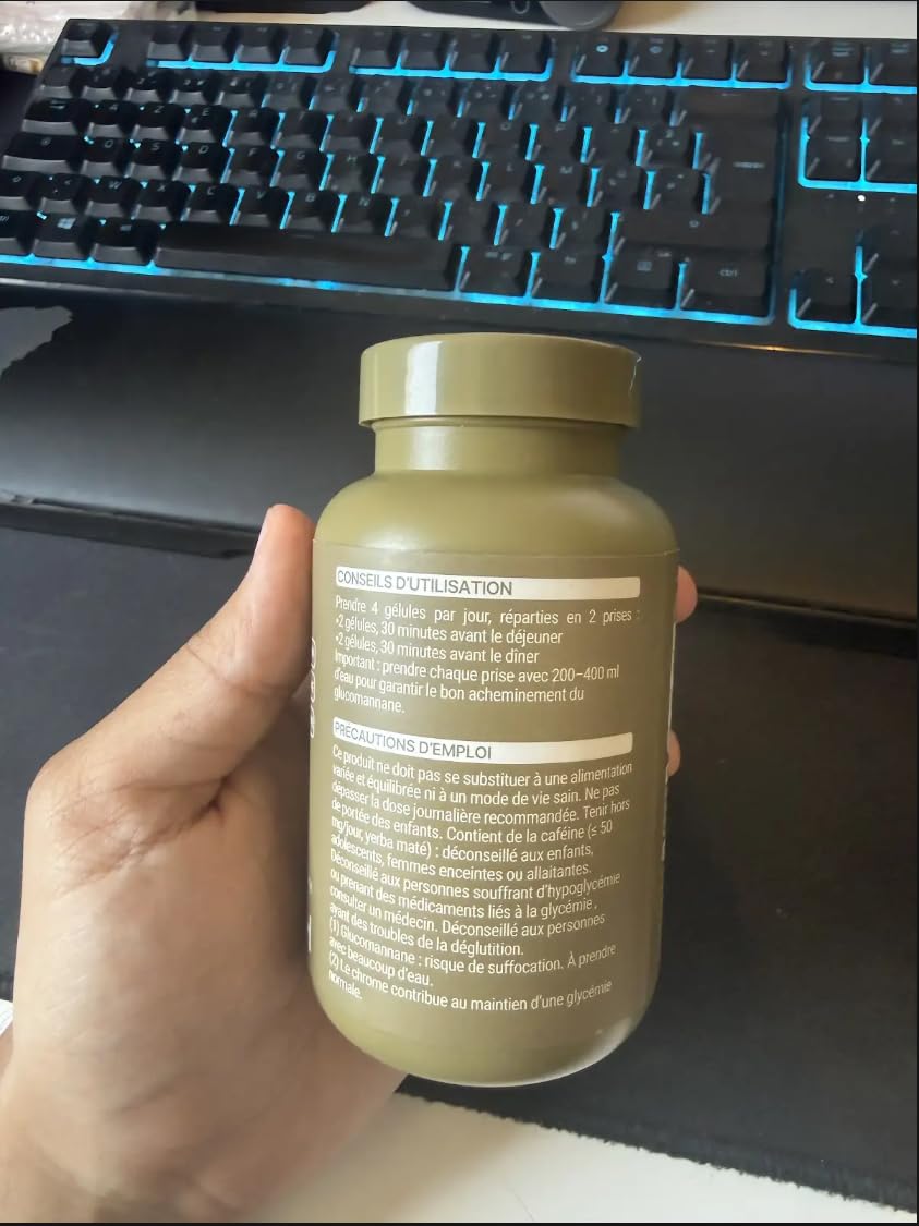Meta Switch | Brûleur de Graisse Puissant, Coupe Faim & Minceur | Glucomannane de Konjac, Yerba Maté, Chrome | 120 Gélules Vegan, Cure 30 Jours