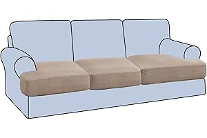 H.VERSAILTEX Stretch 3 Piece T Cushion Sofa Slipcovers for Easy Decor