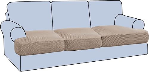 Miniatura 8 de H.VERSAILTEX Funda elástica para sillón con cojín en forma de T, fundas de cojín en T para sala de estar, funda de cojín en forma de T con bandas