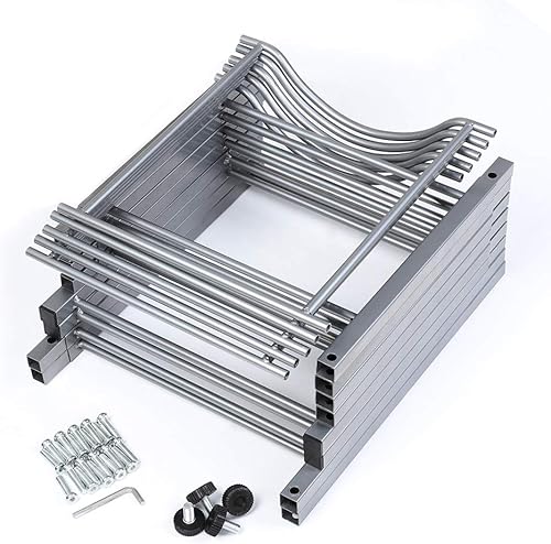 Miniatura 7 de Estante enfriador de agua de 5 niveles, estante de almacenamiento de botellas de agua de 5 galones, estante desmontable resistente para botellas de