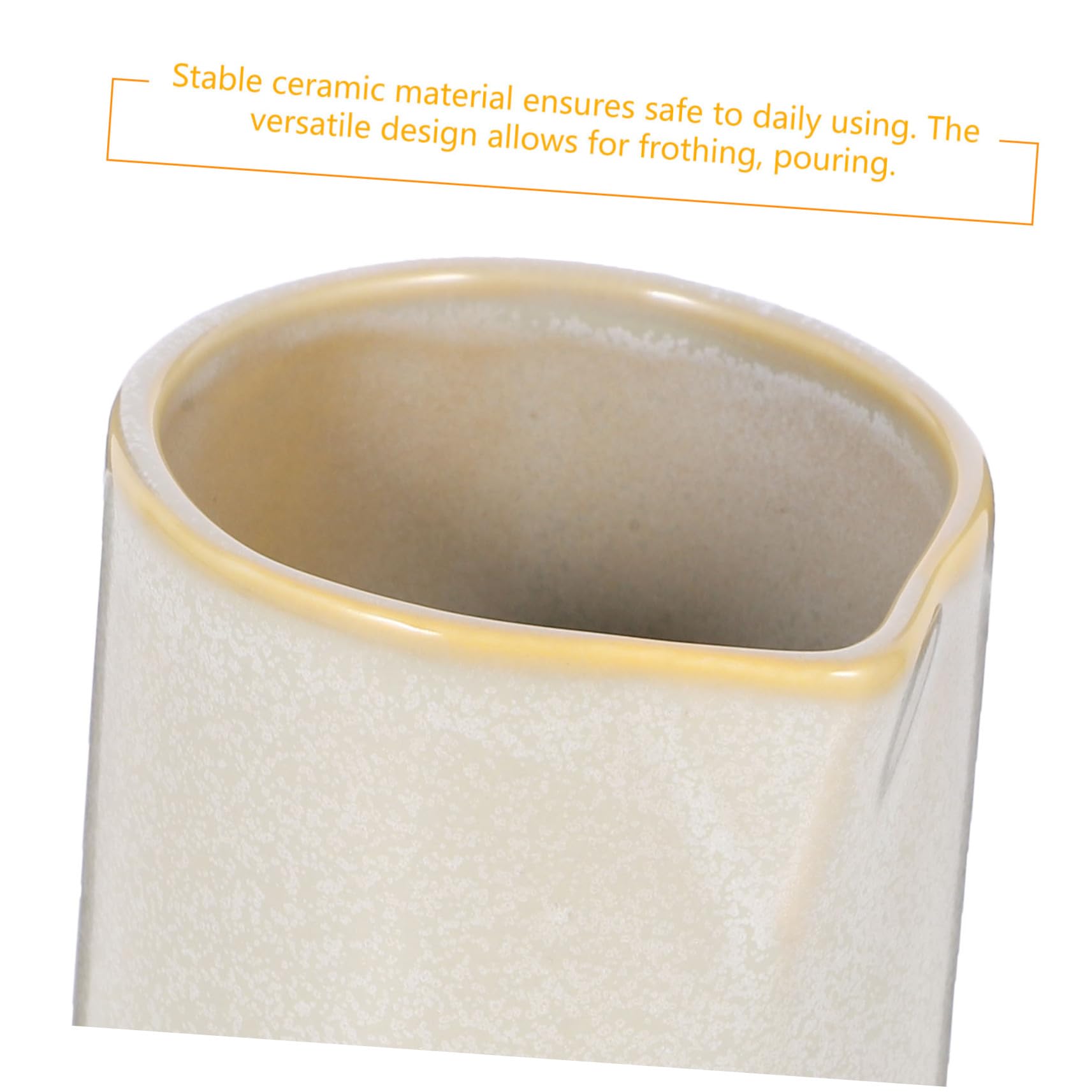 Unomor Pull Cup Coffee Creamer Pourer Small Milk Container Decor Milk Latte Pitcher Pot Dispenser Pendant Sauce Serving Boat Tea Creamer Pitcher Coffee Milk Container Mug Ceramics