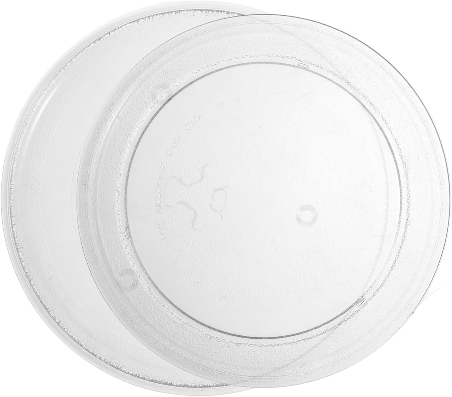 2pcs Microwave Glass Turntable Plate Replacement Heat Resistant Tray for Even Cooking Compatible with Microwave Models Easy to Clean Durable Glass Design