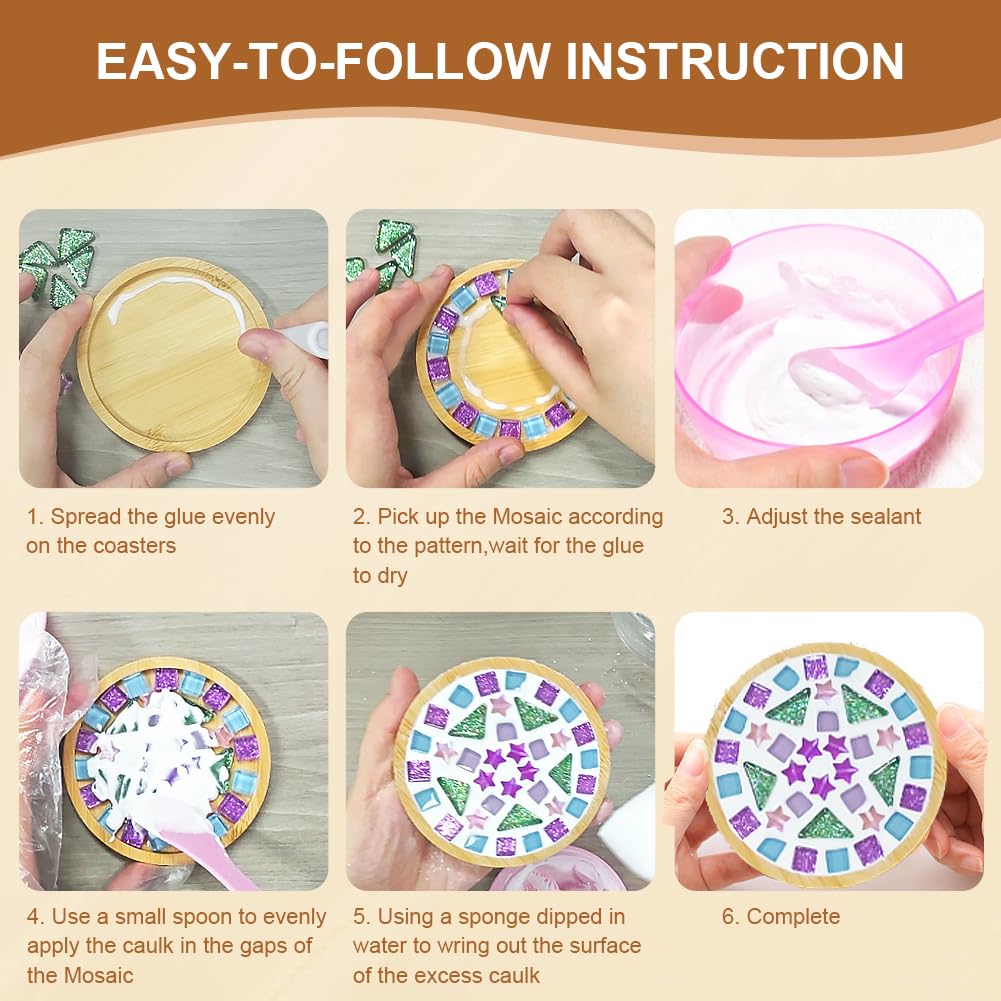 Amazon.com: Ukontagood 8 Pack DIY Mosaic Tiles for Crafts