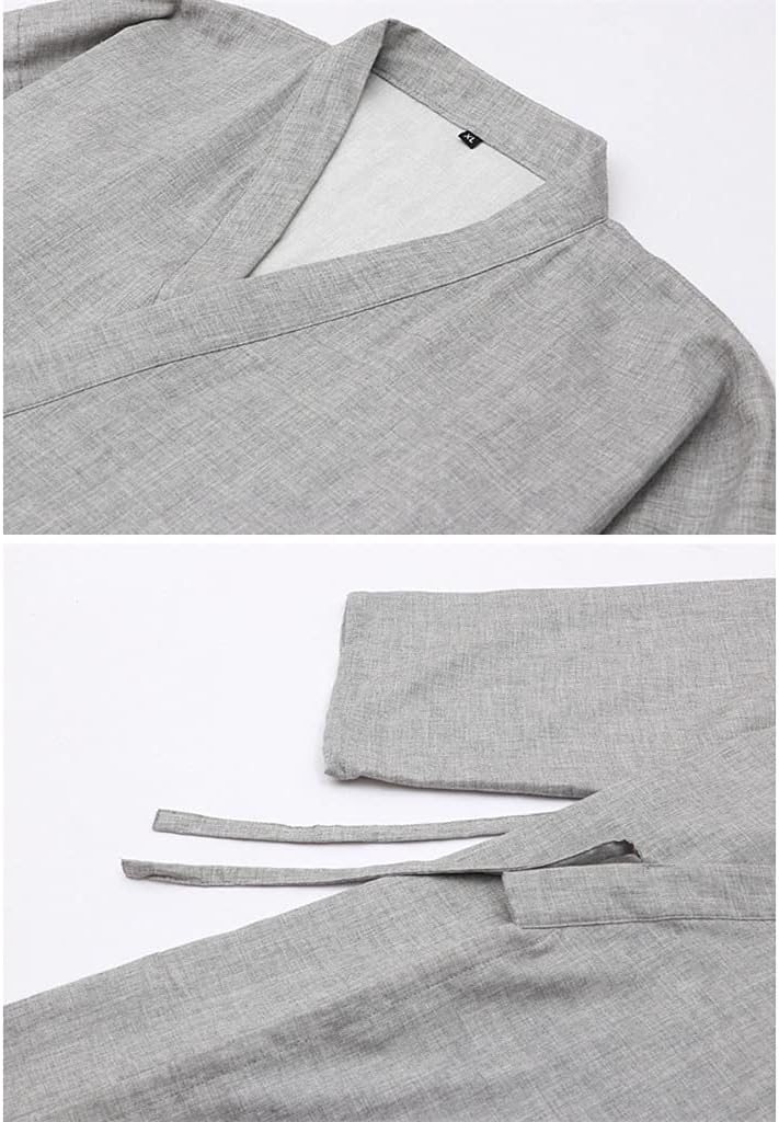 Bathrobe Men's Thin Bathrobe Pajamas Loose Casual and Comfortable Home Clothes Can Be Worn Outside Night Gown