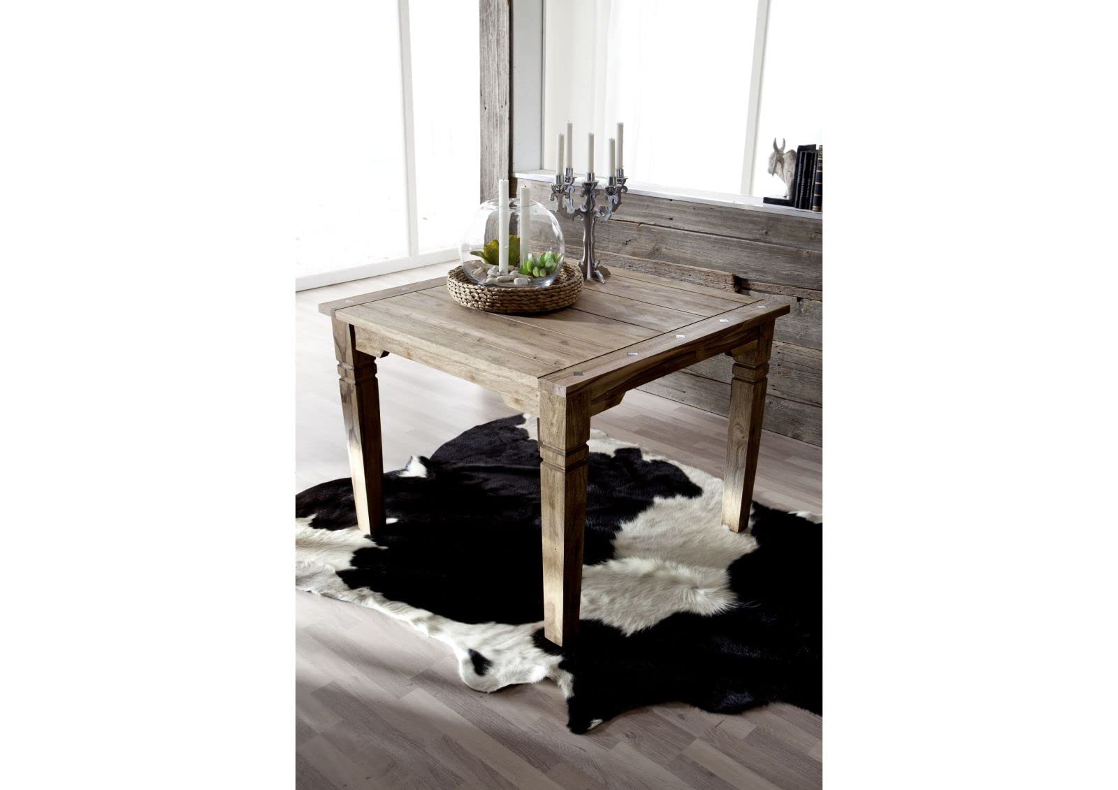 Table Carrée Chêne Massif Abouté Huilé - 100x100cm, Très Bon état
