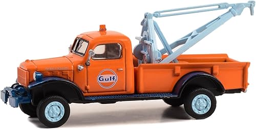 1947 Power Wagon Wrecker Tow Truck Orange Gulf Oil Special Edition Series 2 164 Modelo de coche fundido a troquel por Greenlight 41145A